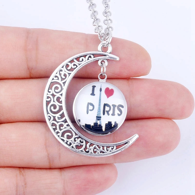 Женское Ожерелье-чокер с посеребренным полумесяцем и кабошоном модель XY160295 2016 |