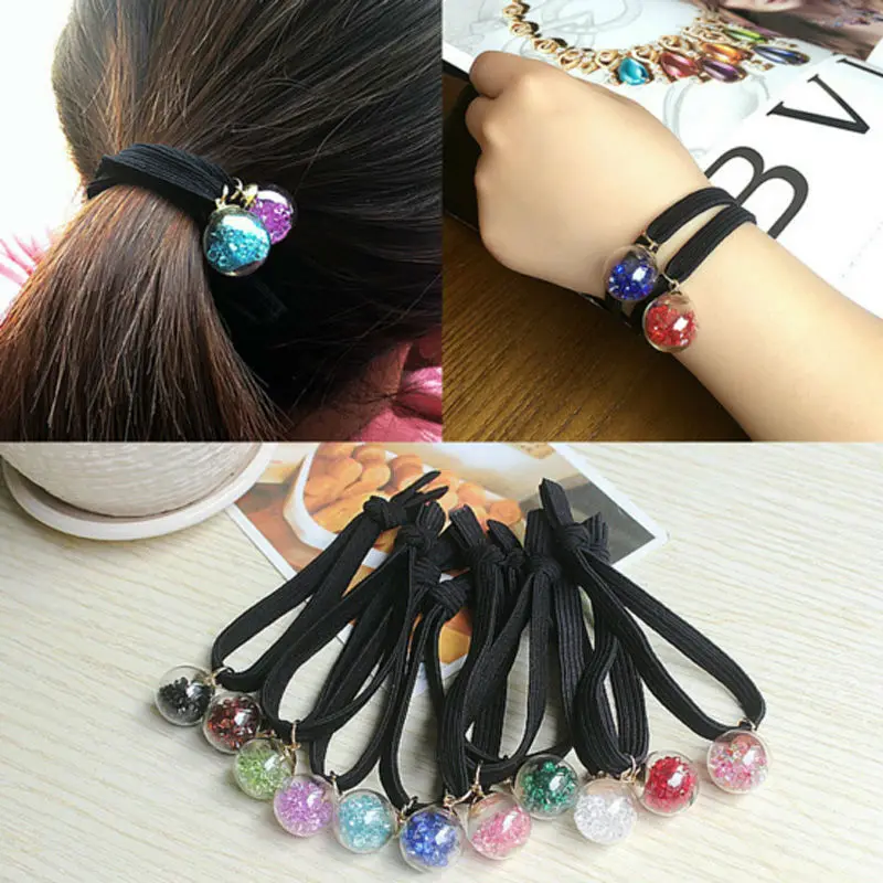 Держатель для волос Модная бижутерия стеклянный шар цветные кристаллы