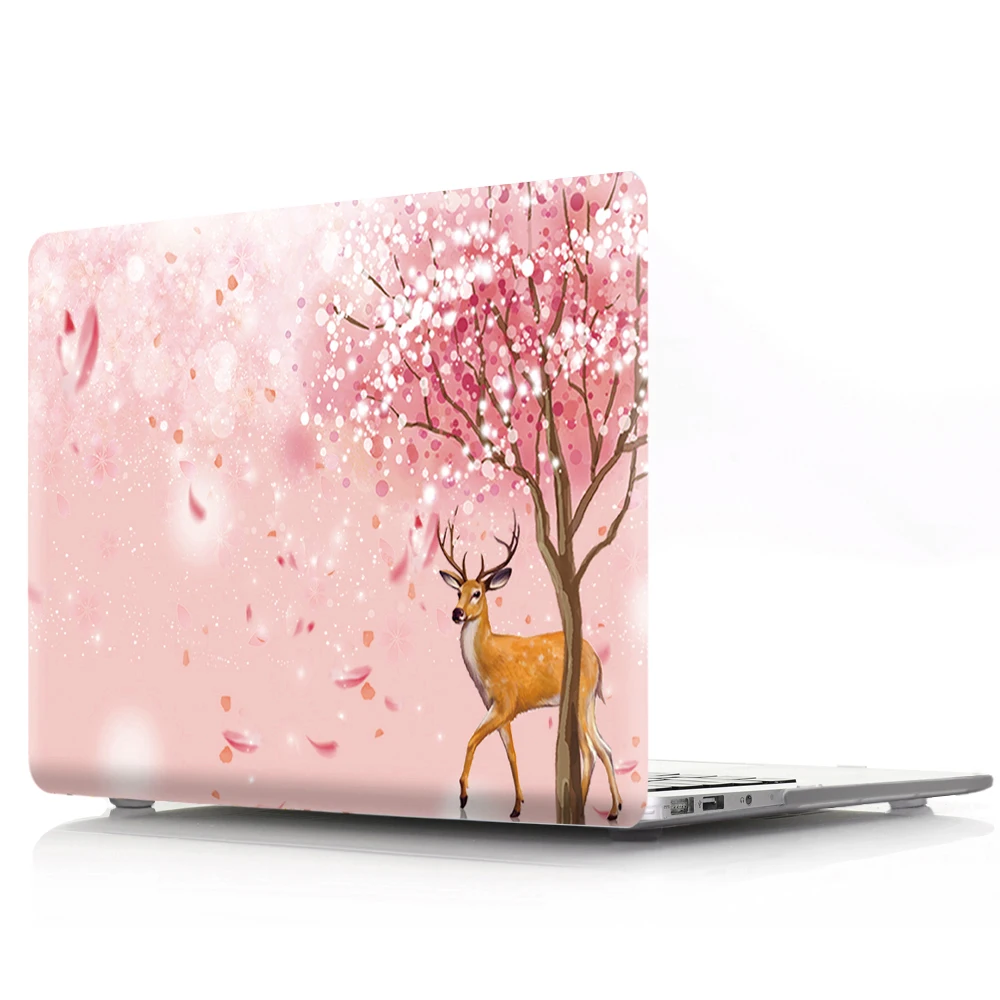 Цветной чехол для ноутбука с цветочным принтом для MacBook Air retina Pro 11 12 13 15 для MacBook New Air 13 с сенсорной панелью New Pro 13 15