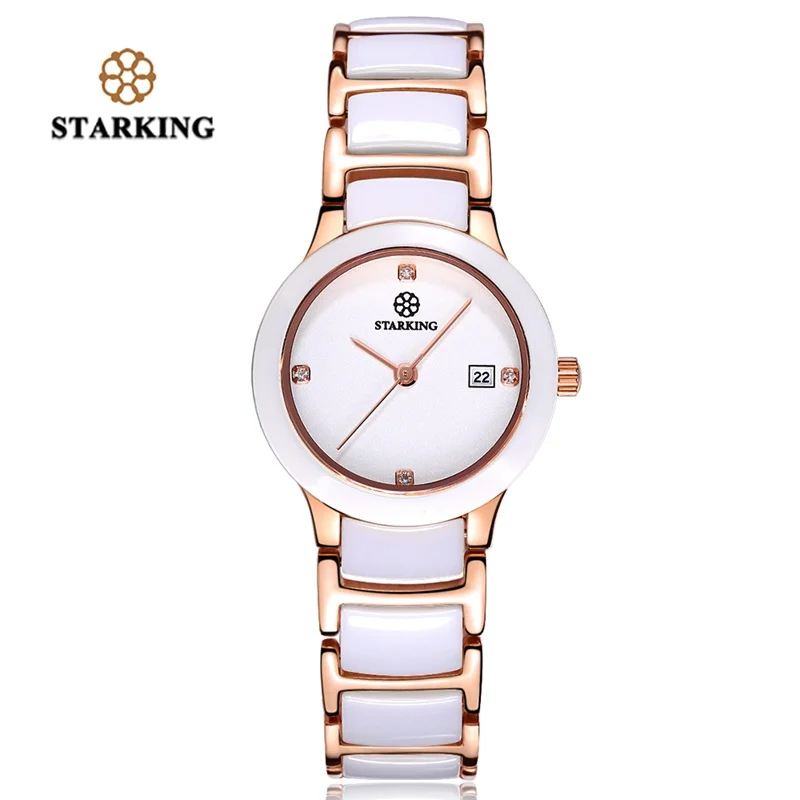 STARKING трендовые женские наручные часы с кристаллами керамическое платье