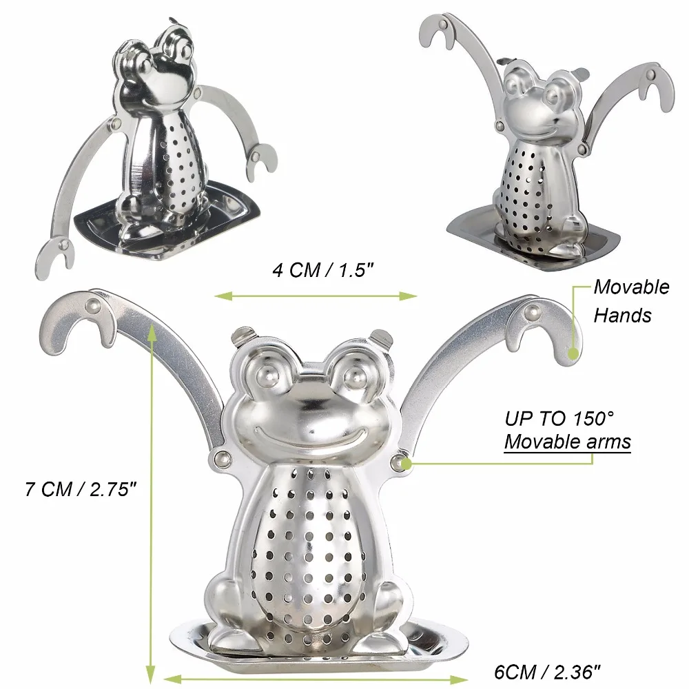 Новое поступление 2017 года Нержавеющая сталь лягушка сетка для заварки чая чай