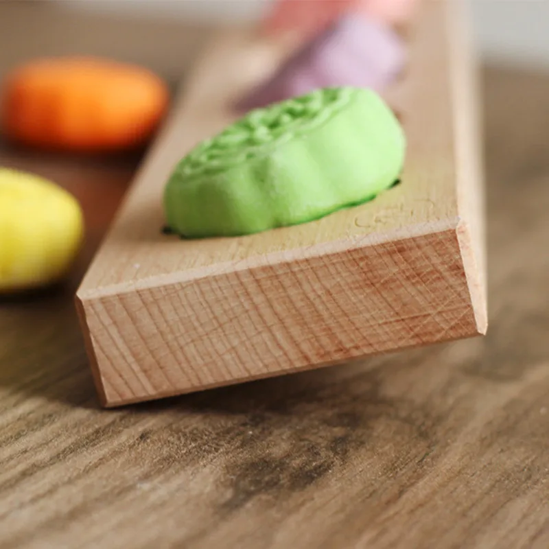 XUNZHE Kitchen Baking Mold 5 Flower Patter Wood Molds Moon Cakes Model Rice Cookies Muffins Make Pastry Helper | Дом и сад