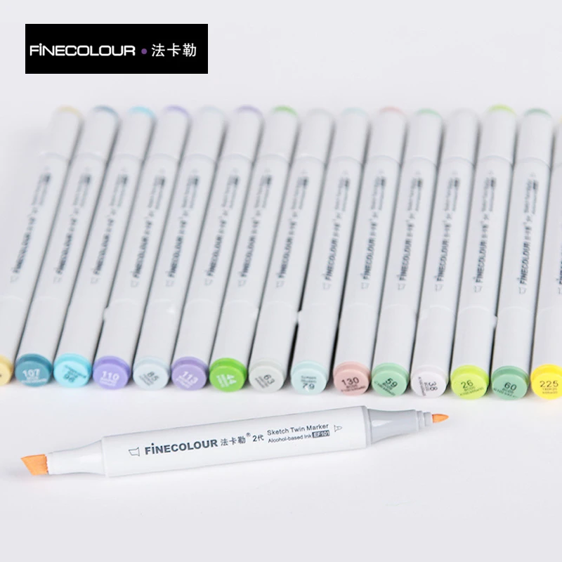 

FINECOLOUR 36 48 60 72 Colors Alcohol Based Marker Double Head Brush Art Sketch Marker Student Painting Sketch Drawing Marker