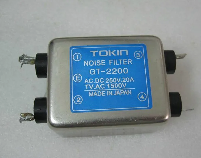 Японский импортный TOKIN Постоянный/переменный ток, двойное питание фильтр GT-2200 250V20A/сетевой фильтр/фильтр шума