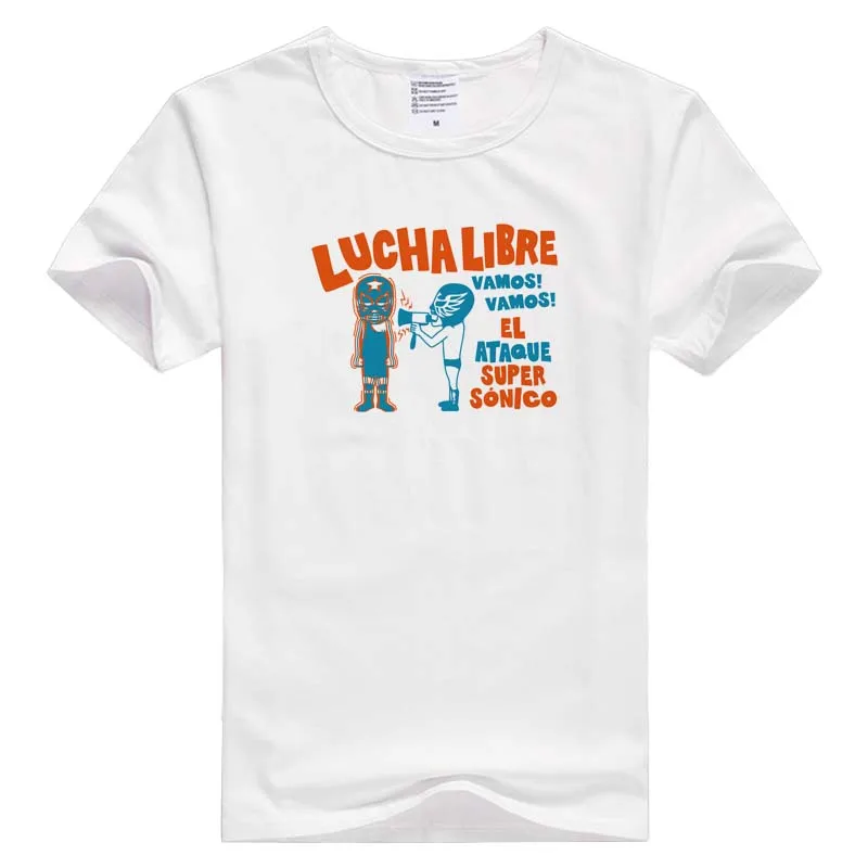 LUCHA LIBRE повседневная мужская и женская футболка с коротким рукавом удобная крутым