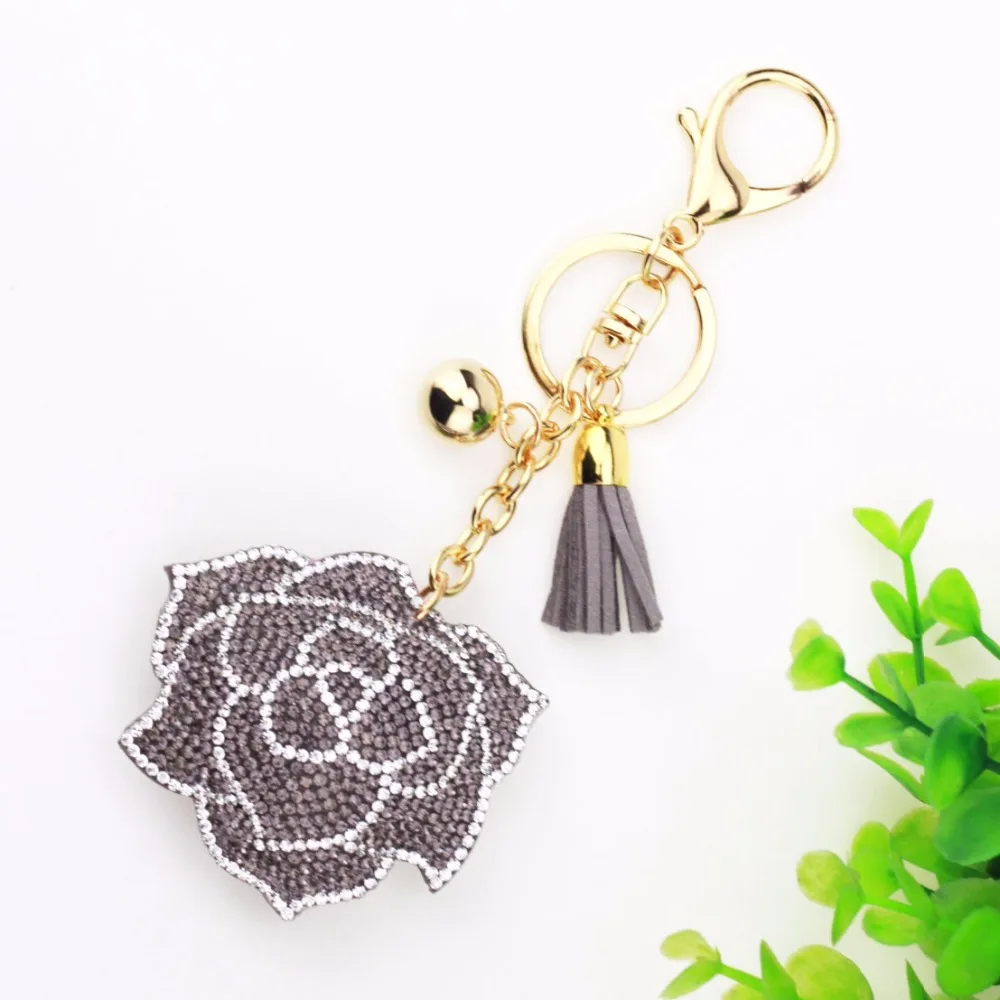 Кожаный высококачественный брелок Стразы с кристаллами модный креативный милый