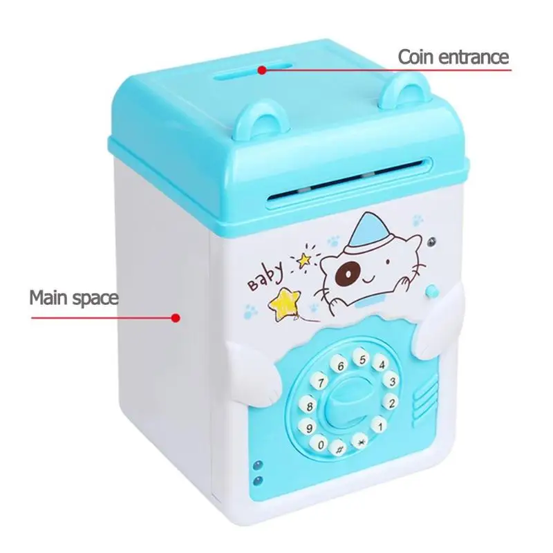 Electronic Piggy Bank ATM Password Money Box Cash Coins Saving Box ATM Bank Safe Box Automatic Deposit Banknote Christmas Gift - Цвет: 10
