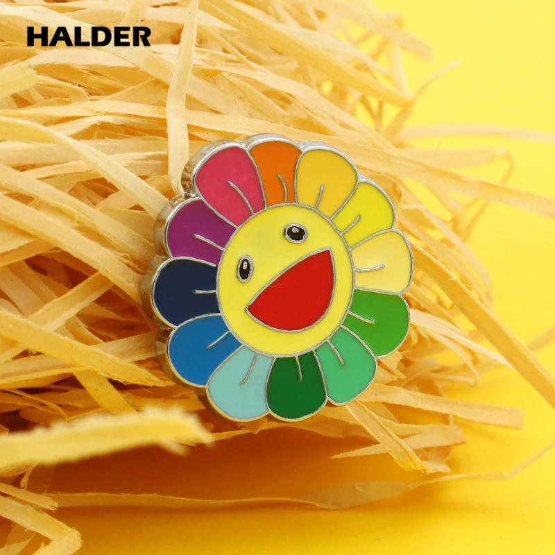 Halder модные радужные овечки маленькие ягненки пышные Облака цветок броши Нагрудный значок покрытый эмалью одежда значок для рюкзака украшения из джинсы