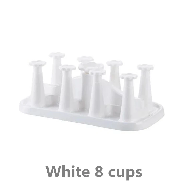 White 8 cups Кухня стеллаж для хранения держатель Пластик панель с выемкой крючок Стекло чашка-держатель с водой чашка-держатель сушилка аксессуары для дома - Цвет: White 8 cups