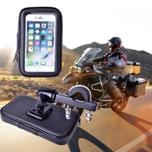 Motorcycle Phone Holder Mount Phone Stand Support for iPhone Samsung Xiaomi Bike Holder with Waterproof Bag soporte movil moto