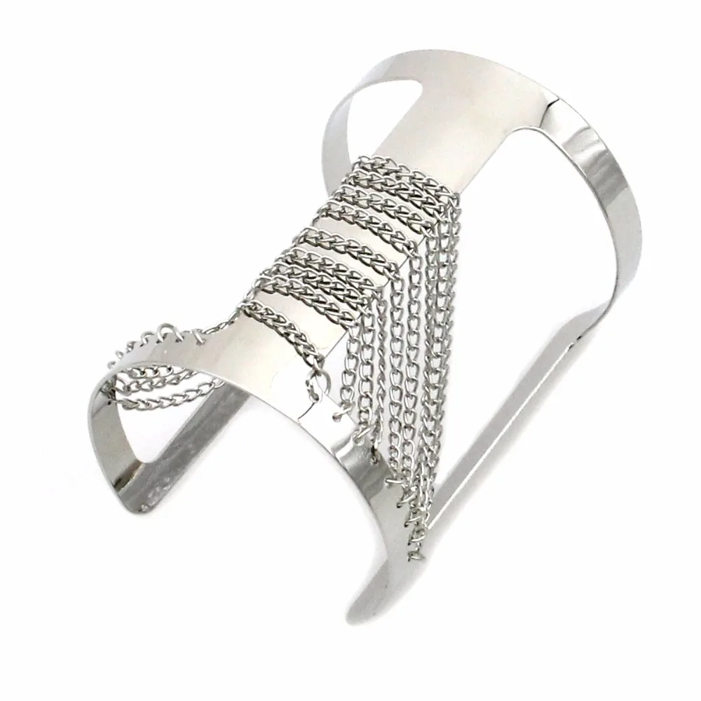 MANILAI уникальный дизайн Manchette браслеты для женщин эффектная Ювелирная цепочка из