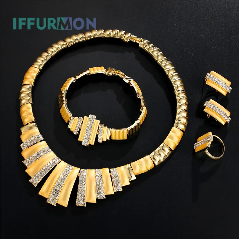 Iffurmon Новый Модные украшения комплекты для Для женщин геометрический африканские