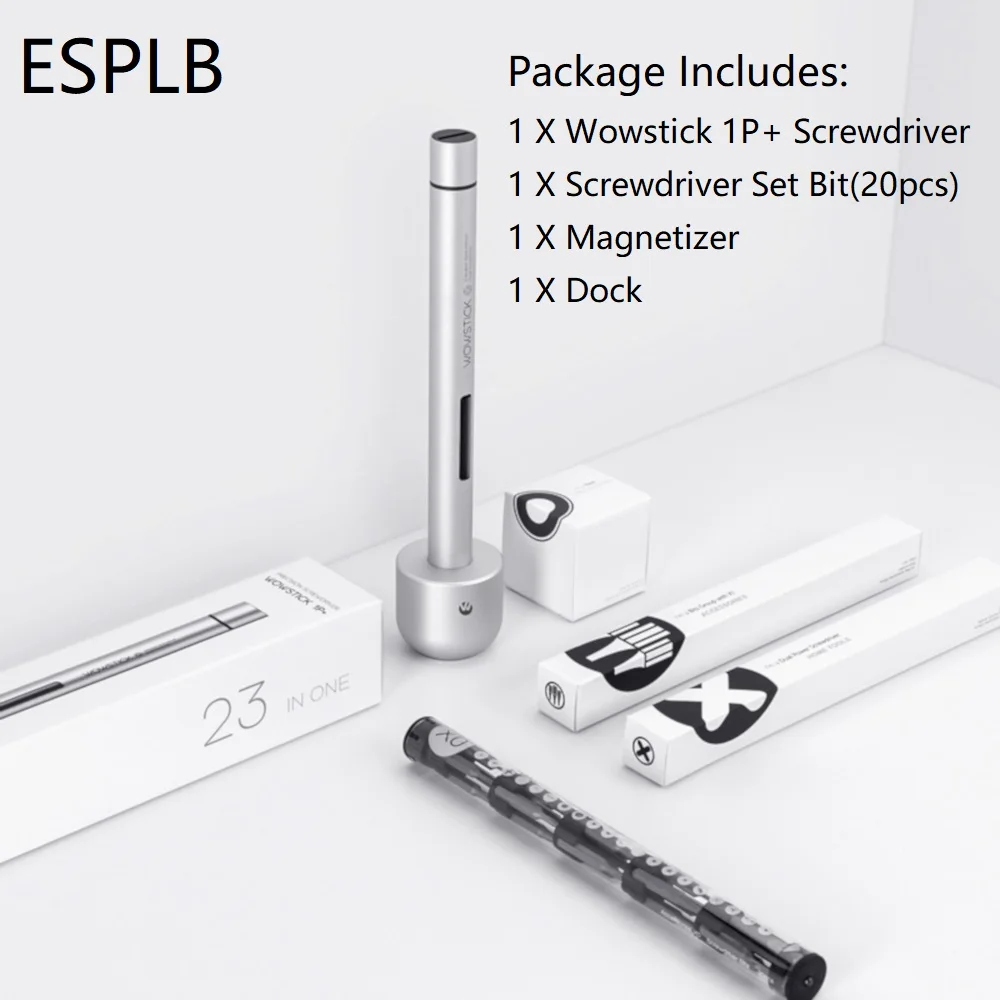 1P Pro Dock Wowstick 1P+ 1P Pro, Набор отверток для электрической отвертки, Прецизионная Беспроводная отвертка на батарейках с 20 магнитными битами S2 - Цвет: 1P Pro Dock