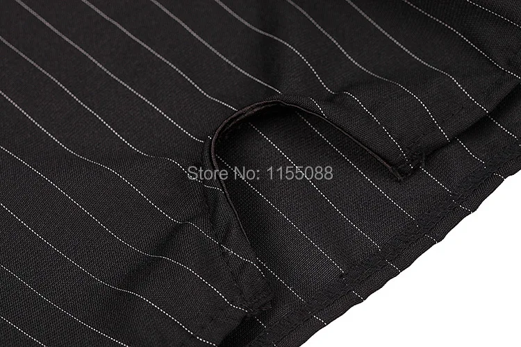 Женский офисный корсет из ткани в тонкую полоску черный со шнуровкой приталенный