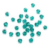 50 piece peacock green twisted cut faceted crystal glass spacer beads for handmade bracelet necklaces diy jewelry making 6 10mm