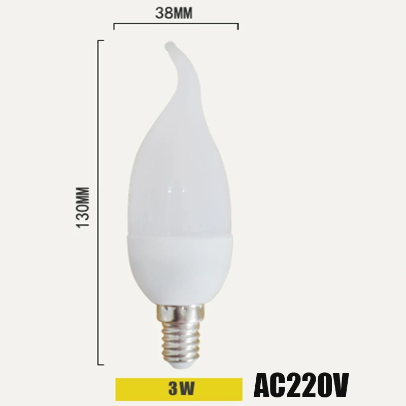 3W E14 AC220V Светодиодные лампы e14 3 w Светодиодные лампы e14 5 w 7 w 9 w 220 v 230 v 240 В ампулы bombillas Светодиодные лампы e14 для дома энергосберегающие лампа Светодиодная настольная лампа - Испускаемый цвет: 3W E14 AC220V
