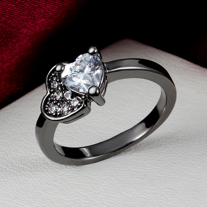 Женское Обручальное кольцо в форме сердца обручальные кольца с кубическим