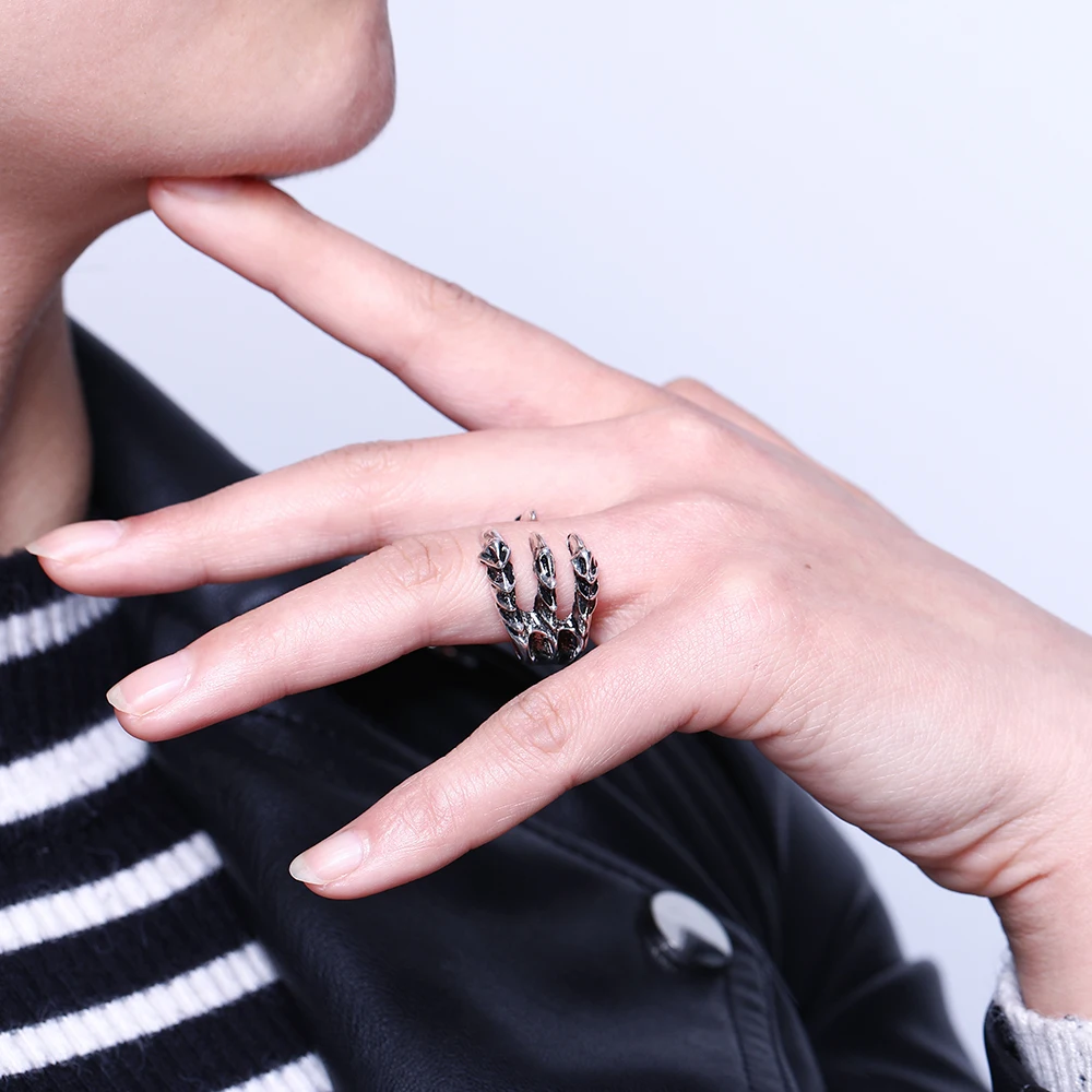 Teamer бренд кольцо Волчья лапа с изображением животного Викинг панк кольца для