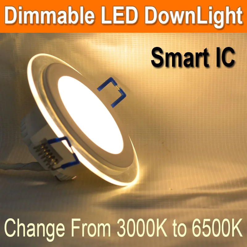 Горячая затемнения изменение цвета 6 Вт 12 18 потолочная панель световое пятно из