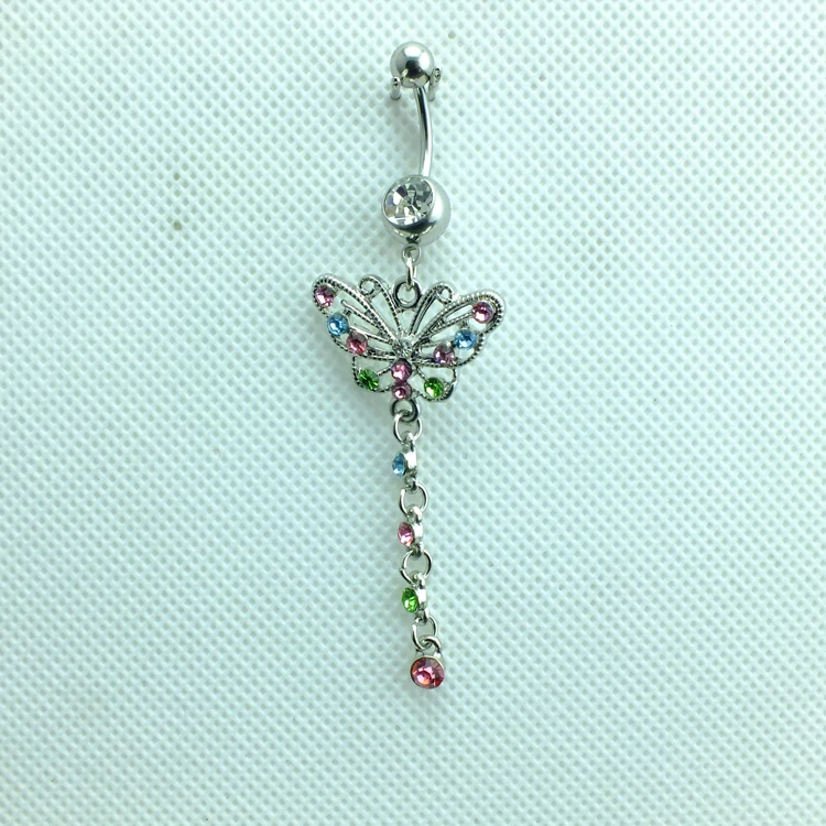 Украшения для тела красочный промышленный пирсинг в виде бабочки номбрил