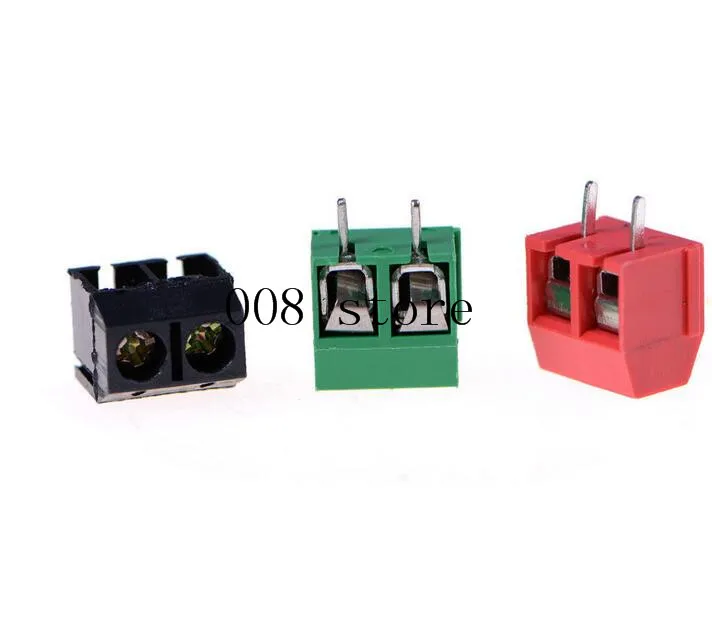 KF301-2P KF301-5.0-2P KF301 винт 2Pin 5,0 мм прямой контакт PCB винт блок 3 цвета черный/красный/зеленый/синий
