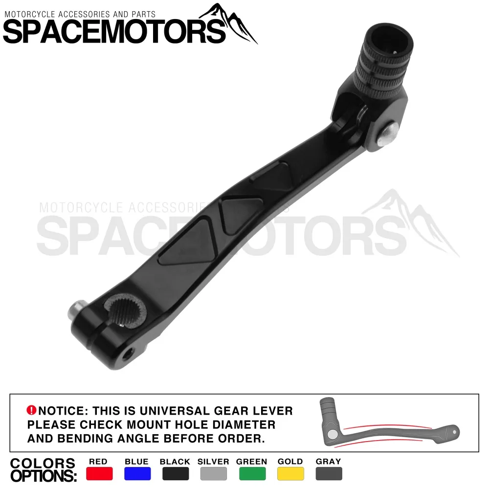 Черный алюминиевый переключатель передач мотоцикла с ЧПУ рычаг dirt street stunt bike pitbike