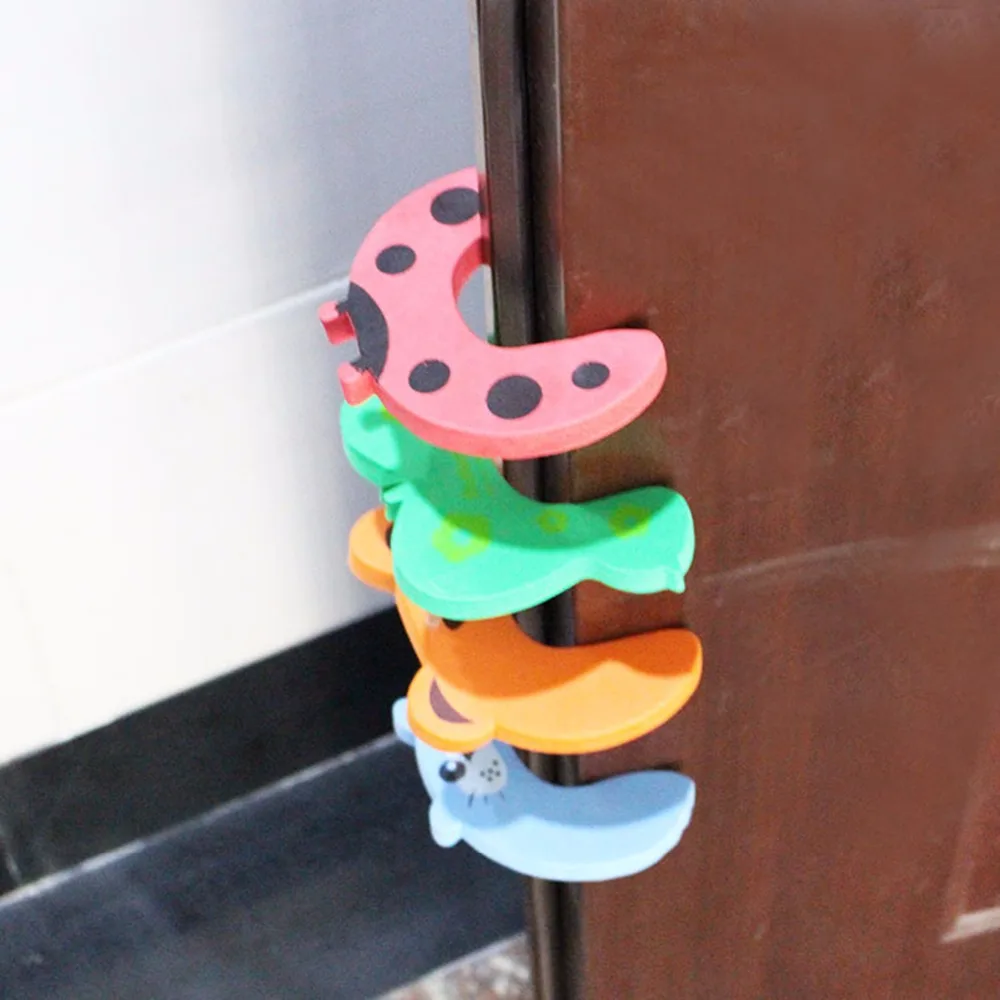 4 шт./лот детские защитные двери заглушки Мультяшные животные защита углов помехи