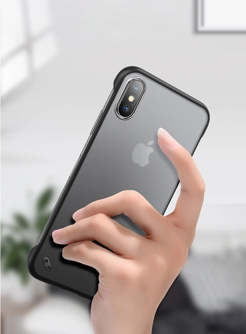 Матовый Прозрачный чехол для телефона без оправы для iphone 7, 8, 6, 6 s, 6 s Plus, чехол для Apple Coque, iphone XR, X, XS, Max, 11 Pro, Max, чехол