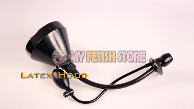 (FMJ012)Latex rubber hood with gag and mask kit bondage fetish banding accessory equipment latex fetish wear