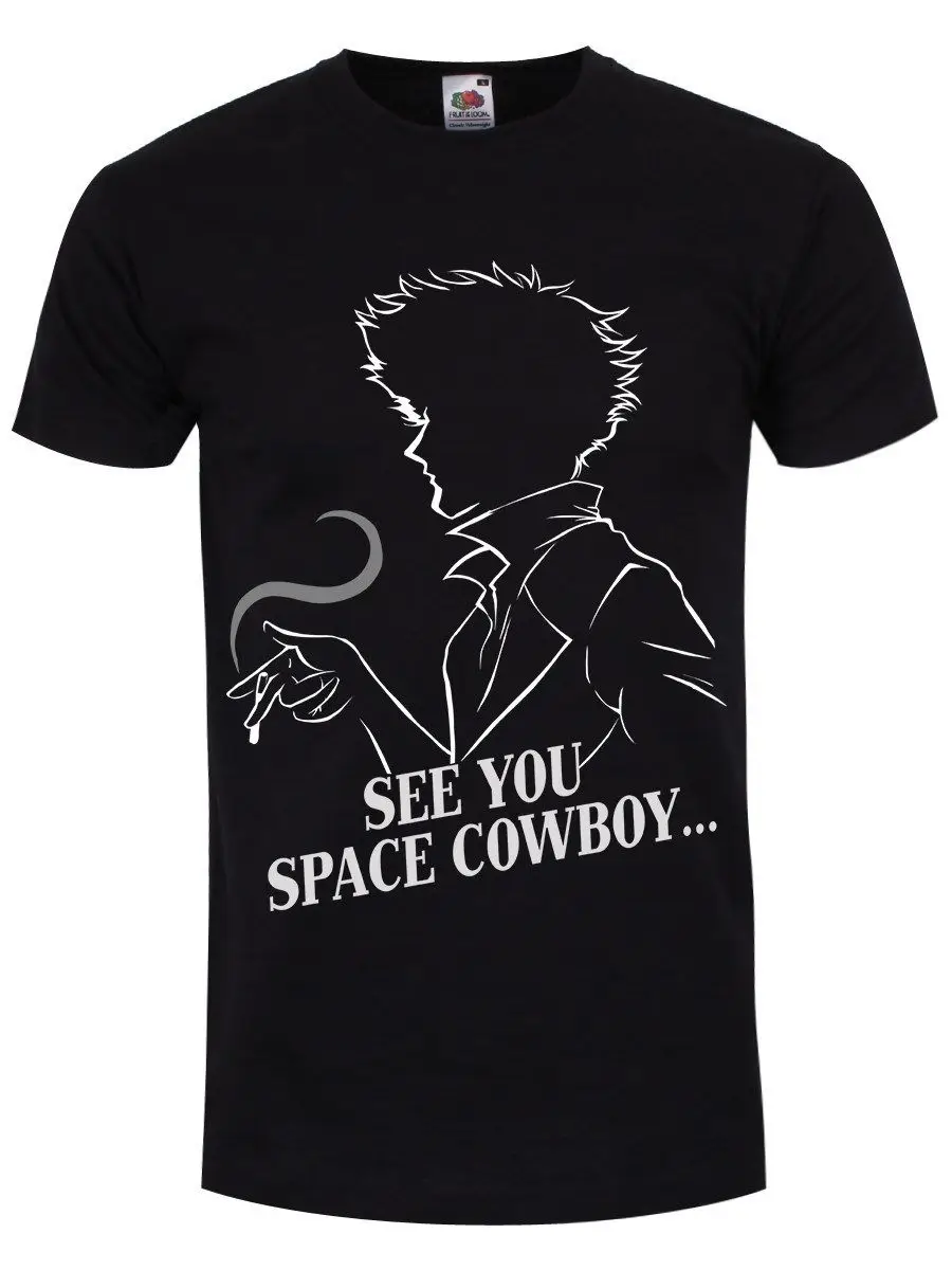 

See You Space Cowboy Men's Black T-shirt Men Summer Short Sleeves T Shirt Mens Hipster Short Sleeve Tee Tops