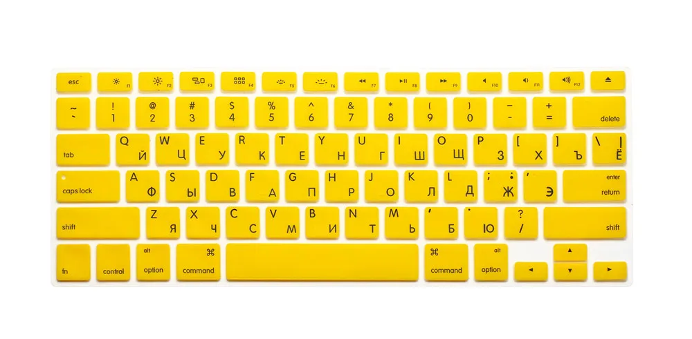 Русская силиконовая наклейка на клавиатуру США Защитная пленка для apple MacBook Pro air 13
