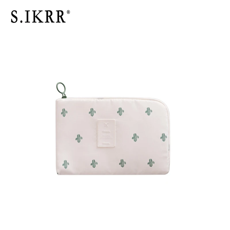 Style1-Cactus S. IKRR Женская портативная дорожная сумка, упаковка кубиков, многофункциональные аксессуары, Цифровое зарядное устройство, органайзер, маленькая сумка, многоцветная - Цвет: Style1-Cactus