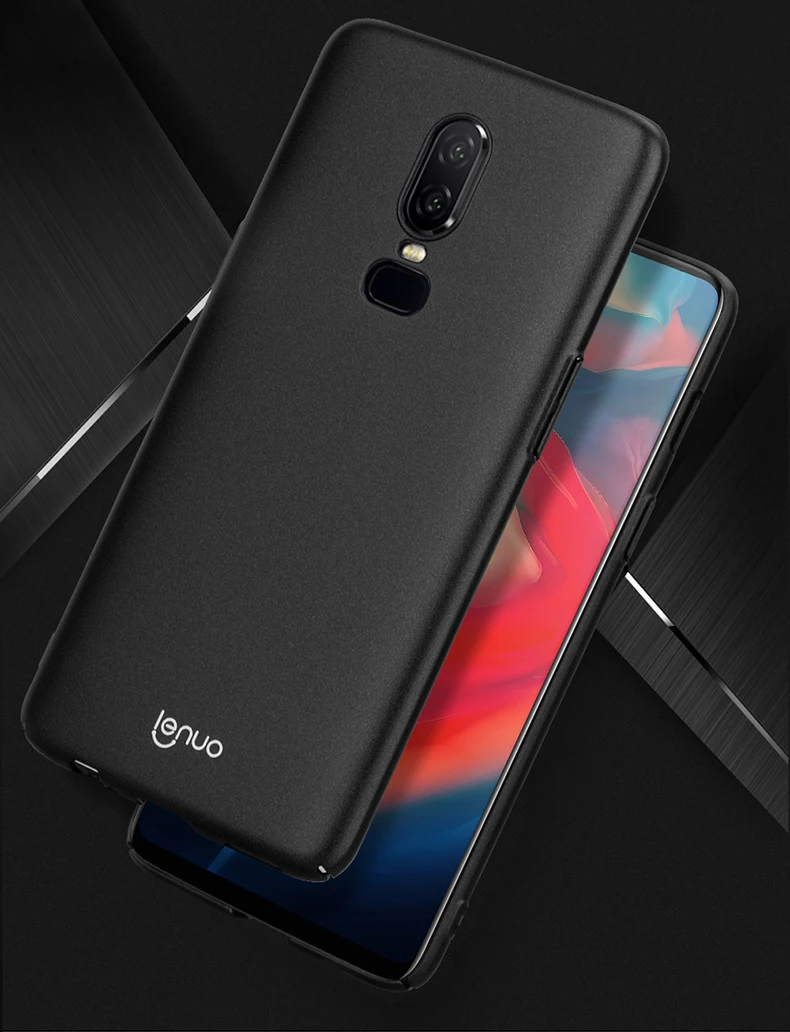 OnePlus 6 Чехол оригинальные lenuo Жесткий ПК Роскошный чехол One Plus 6 A6000 задняя крышка противоударный защитный щит Funda