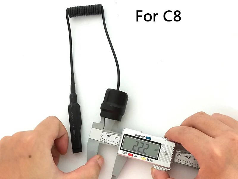 For C8 Дистанционный переключатель давления для A100 фонарь светодиодный светильник вспышки для охотничий светильник - Испускаемый цвет: For C8