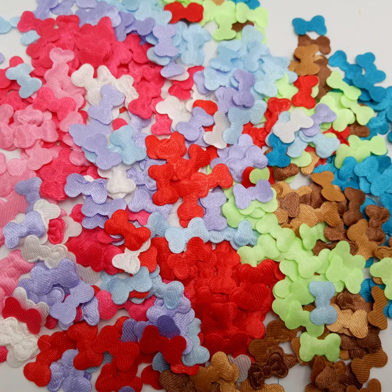 Бесплатная доставка 90 шт. атласные аппликации с бантом|padded bow applique|satin appliquepadded