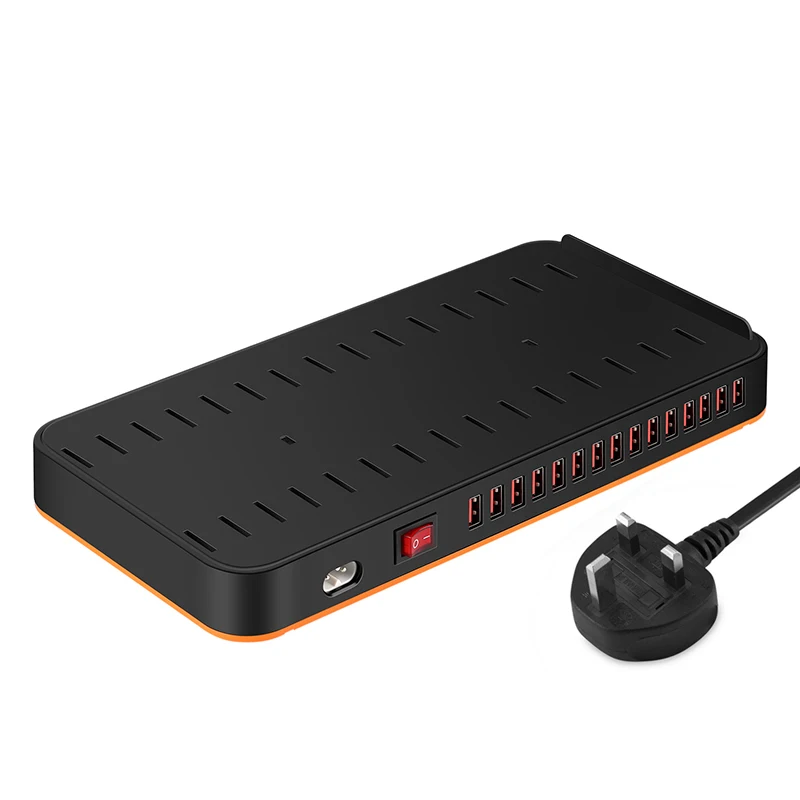 Настольный держатель для зарядного устройства, 15 USB, 80 Вт, быстрая зарядка для IPhone 5S, 6, 6 S, 7 Plus, IPad, samsung, huawei, zte, sony, подставка, адаптер
