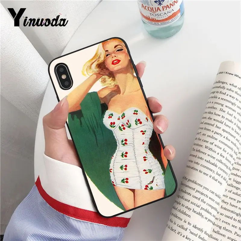 Yinuoda Aloha мягкий чехол для телефона из ТПУ девочек цвет: черный iPhone 8 7 6 6S Plus X XS MAX 5 5S SE