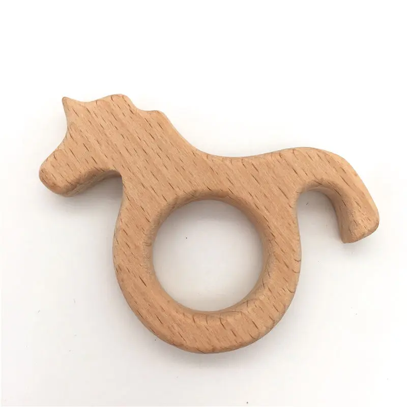 Прорезыватель зубов из Букового дерева птица рыба крест воробей жираф