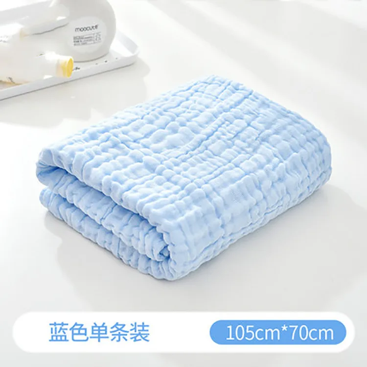 BBYJ015lanse Газовое хлопковое детское полотенце натуральная мягкая и впитывающая подушка для купания младенцев Полотенце для чувствительной кожи детская мочалка 105*70 см - Цвет: BBYJ015lanse