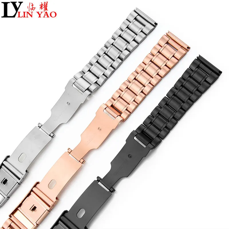 Ремешок для часов из нержавеющей стали серебряный ремешок браслет прочный