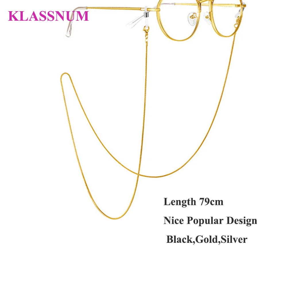 

1pcs 79cm Sunglasses Lanyard Strap Necklace Metal Eyeglass Chain Cord For Reading Glasses Holders Optical Frames Rope