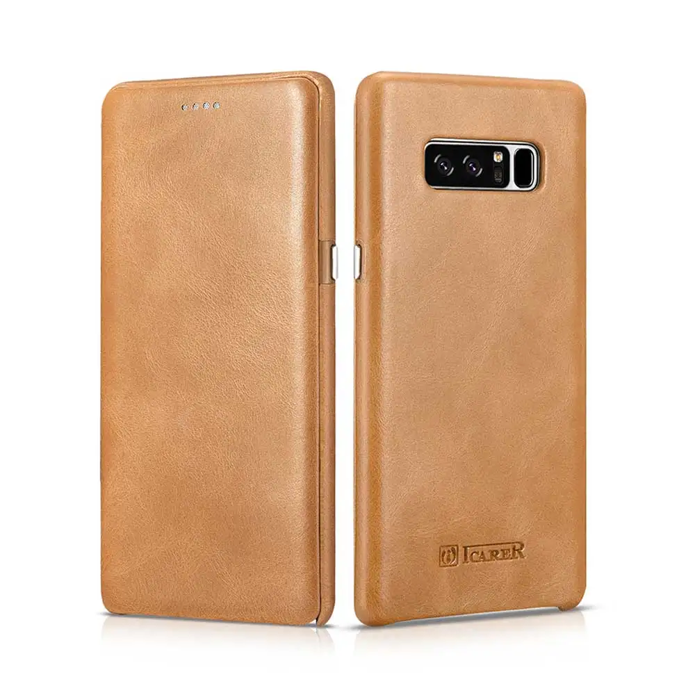 For Samsung Galaxy Note8 Genuine Leather Flip Case Protective Case Cowhide Leather Business Smart Phone Cover for Samsung note8