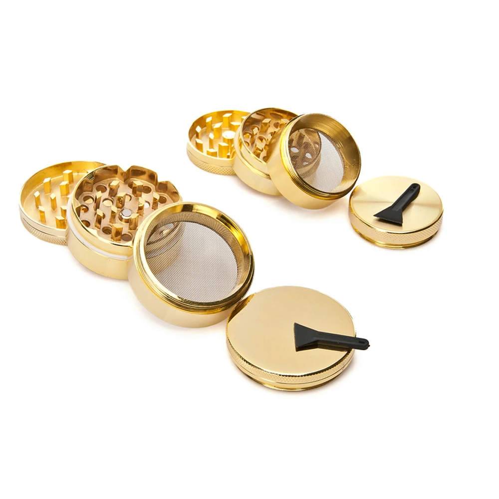 Золотая монета Форма дробилка для трав Мини 40 мм металлический цинковый сплав 50