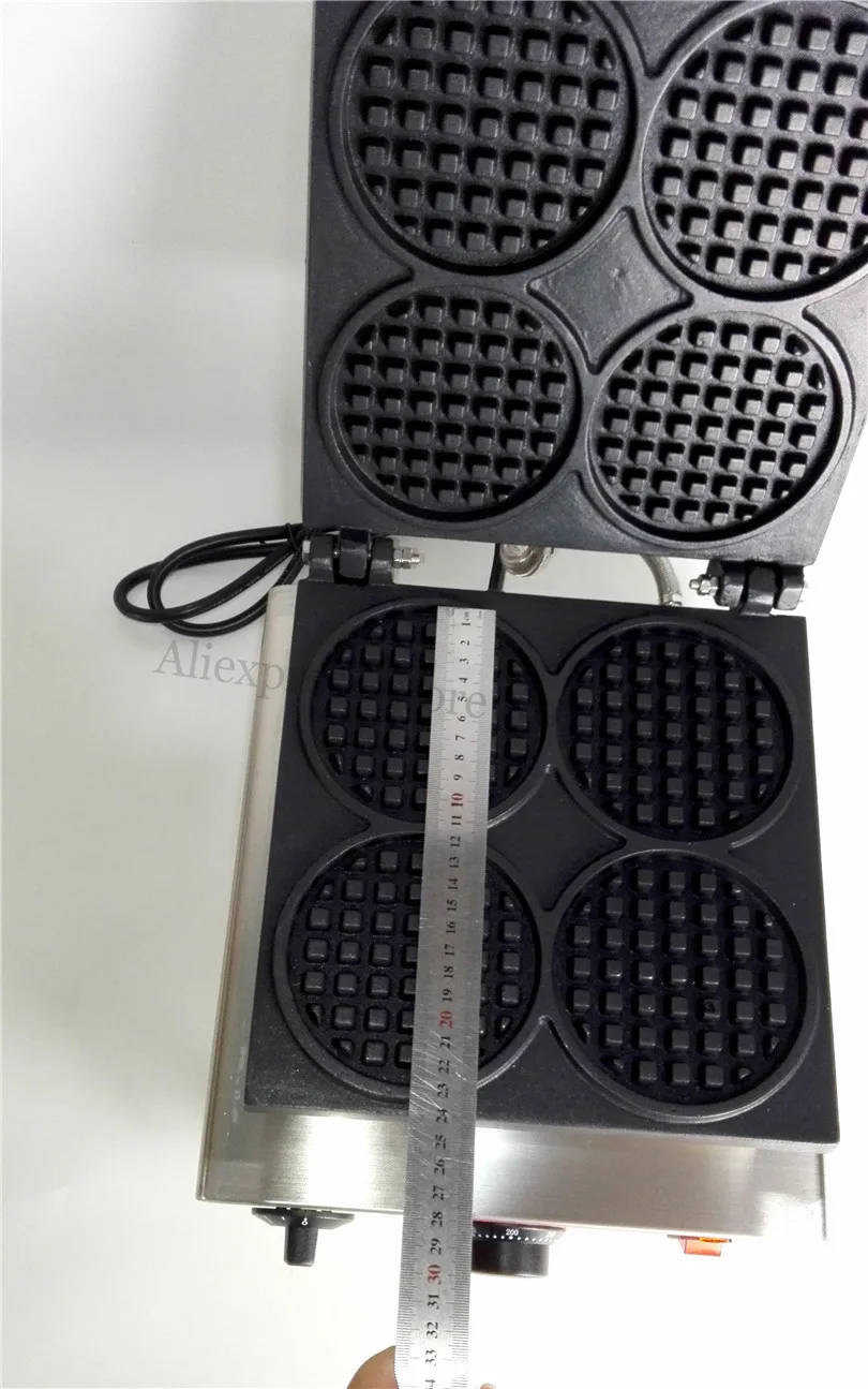 Электрическая вафельница для бургеров 110 В 220 4 круглых мини вафель|mini waffle|round