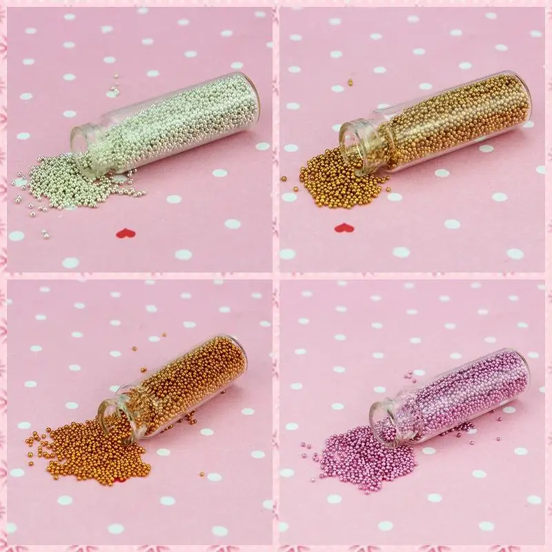 Синева стразы для ногтей 12 Цветов 3D Икра Мини Бисер блестит DIY украшения Маникюр