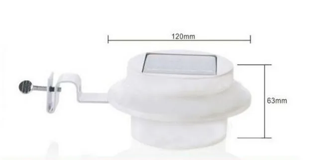 

Hot Wholesale 5pcs/Lot outdoor solar led garden lighting LED solar Powered Fence Gutter Light Warm White/White Corridor Light