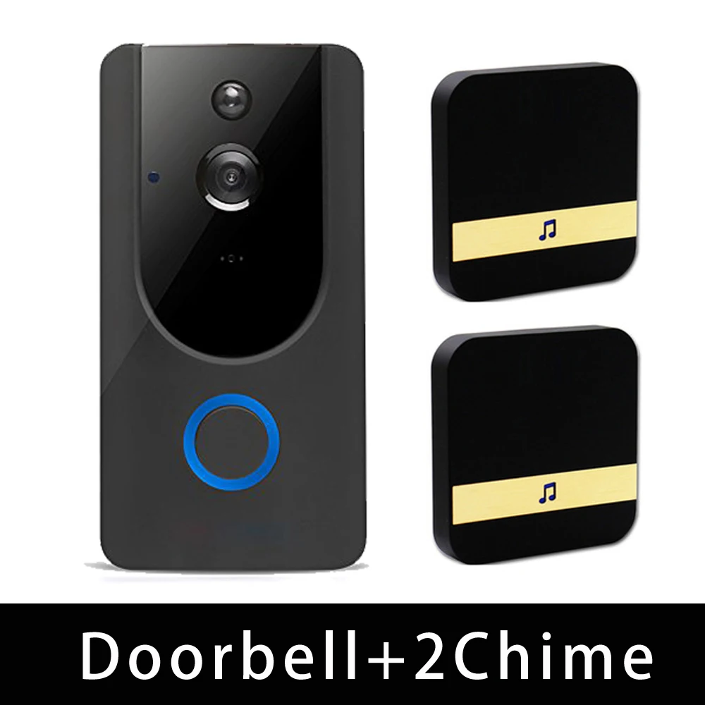 M2-B-2in HD 720 P видео телефон двери WiFi умный дверной звонок безопасности кольцо визуальный домофон домашний мониторинг PIR Обнаружение движения ночное видение - Цвет: M2-B-2in