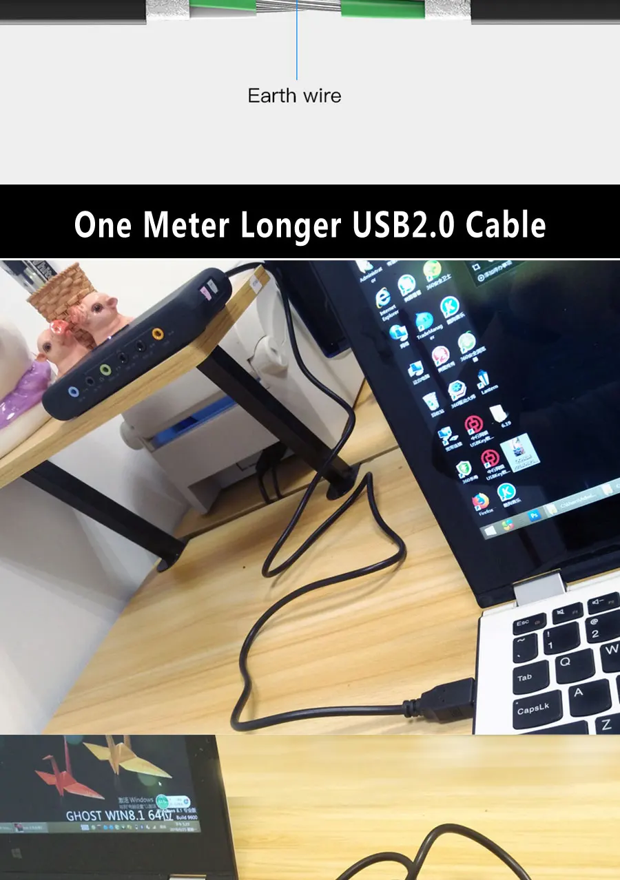 PCI add on Card Cmi-6206 чипсет USB2.0 7,1 Звуковая карта с SPDIF и USB Удлинительный кабель дистанционная поддержка пробуждения