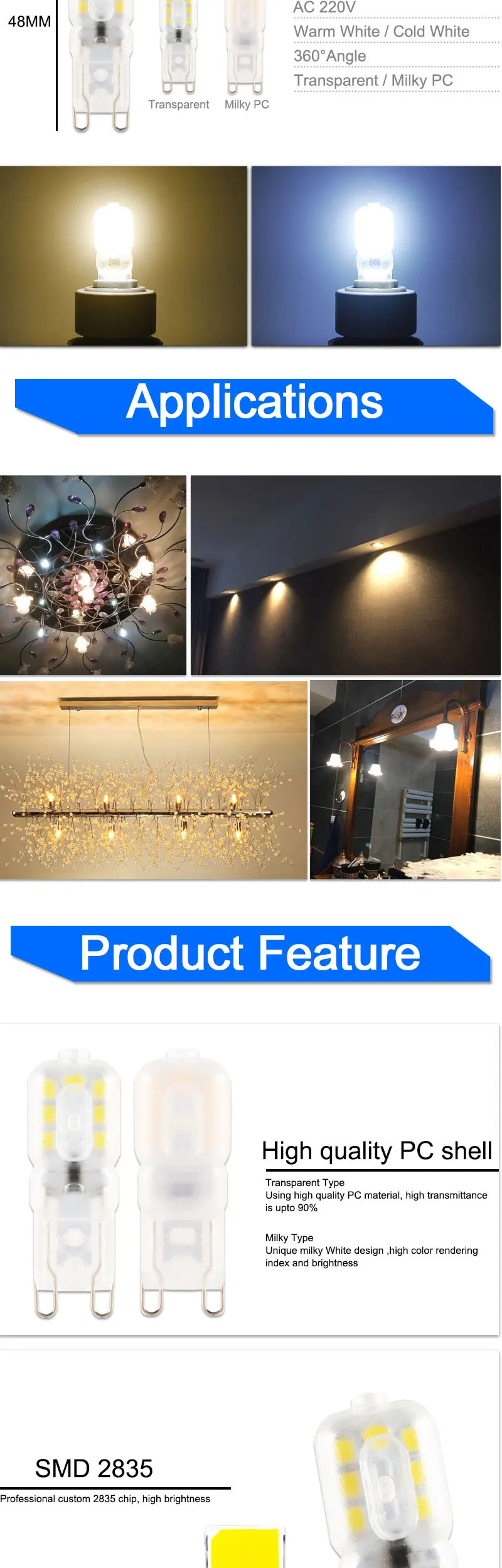 10pcs G4 G9 LED Lamp 3W 5W Mini LED Bulb AC 220V DC 12V SMD2835 Spotlight Chandelier High Quality Lighting Replace Halogen Lamps
