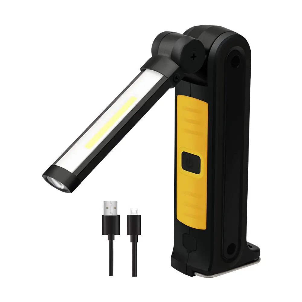 YELLOW Светодиодный рабочий светильник 800 люмен COB USB Перезаряжаемый Магнитный фонарь, гибкая контрольная лампа, беспроводной Рабочий светильник, аварийная лампа - Испускаемый цвет: YELLOW